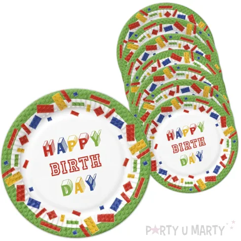 xx talerzyki pap klocki happy birthday x8