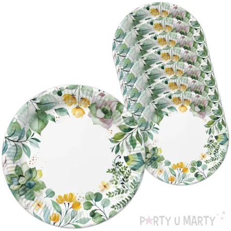 xx talerzyki pap sr 180 mm 8 szt nr set floral