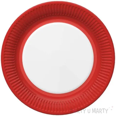 xx talerzyki papierowe candy czerwony maki 18 cm 8 szt