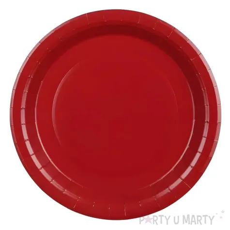 xx talerzyki papierowe ciemny czerwony 23cm 1 op 6 szt