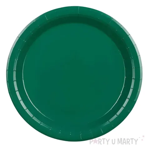 xx talerzyki papierowe ciemny zielony 23cm 1 op 6 szt