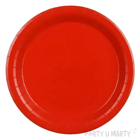 xx talerzyki papierowe czerwony 18cm 1 op 6 szt