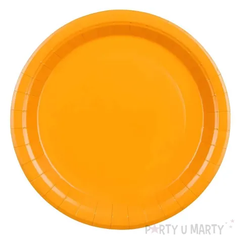xx talerzyki papierowe jasny pomaranczowy 23cm 1 op 6 szt