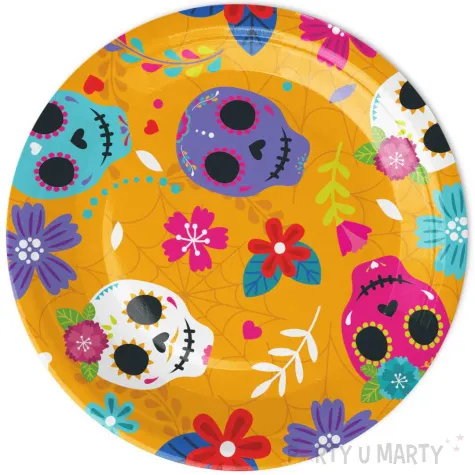 xx talerzyki papierowe meksykanskie halloween 7cali 6szt