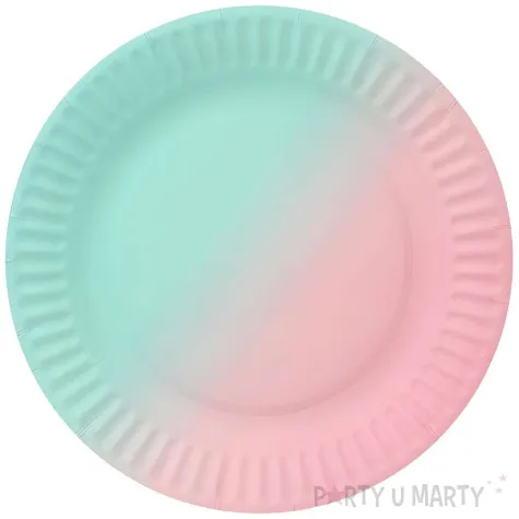 xx talerzyki papierowe ombre 18 cm 6 szt