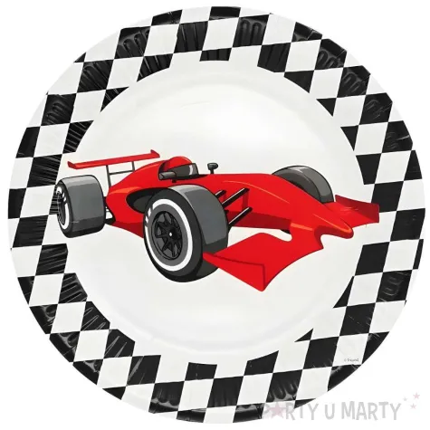 xx talerzyki papierowe racing 23 cm 8 szt