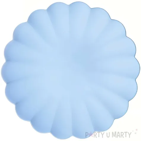 xx talerzyki plastikowe falbanka 22 x 22 cm blekitny 1 op 4 szt