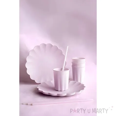 xx talerzyki plastikowe falbanka 22 x 22 cm fioletowy 1 op 4 szt