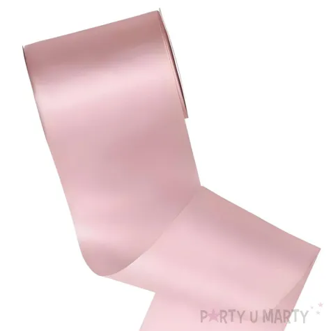 xx tasiemka satynowa jasny brudny roz 100mm 25m