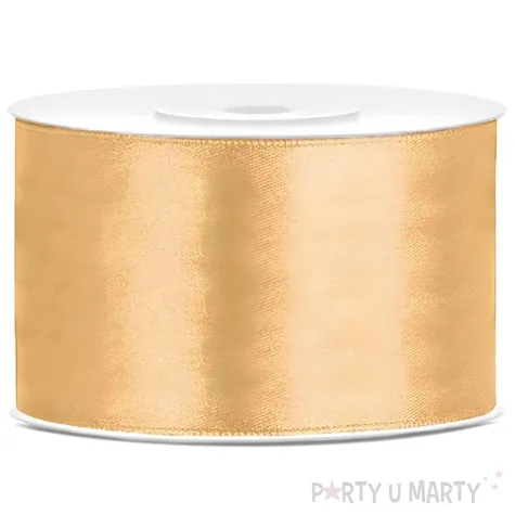 xx tasiemka satynowa jasny miodowy 38mm 25m