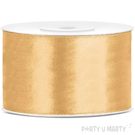 xx tasiemka satynowa jasny miodowy 50mm 25m