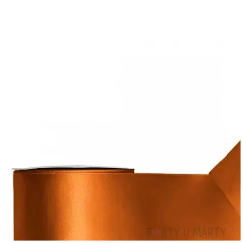 xx tasiemka satynowa rdzawy 100mm 25m