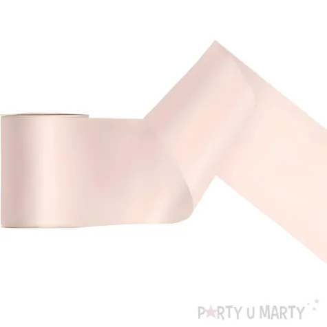 xx tasiemka satynowa zlamana biel 100mm 25m