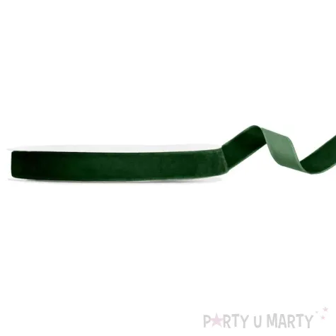 xx tasiemka welurowa butelkowa zielen 15mm 10mb