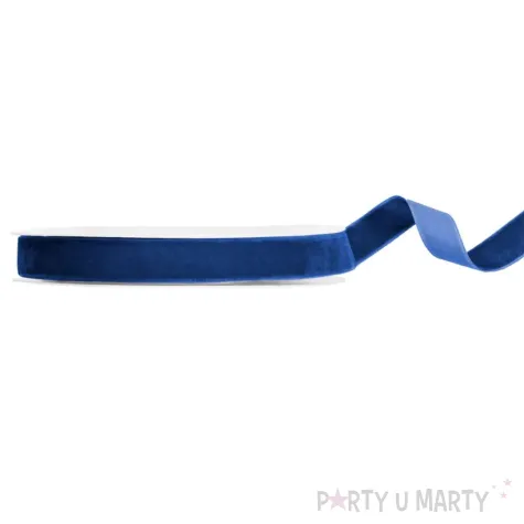 xx tasiemka welurowa granatowa 15mm 10mb