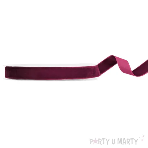 xx tasiemka welurowa purpurowa 15mm 10m