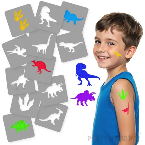 xx tatuaze brokatowe dinozaury