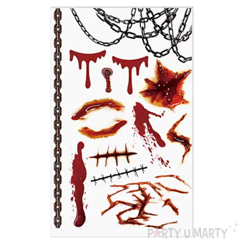 xx tatuaze halloween lancuchy rany