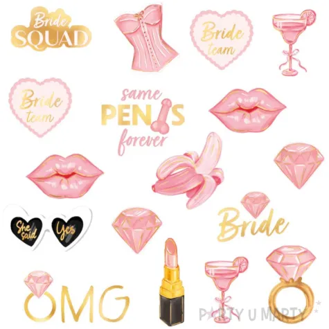 xx tatuaze zmywalne bride to be 19 szt zestaw