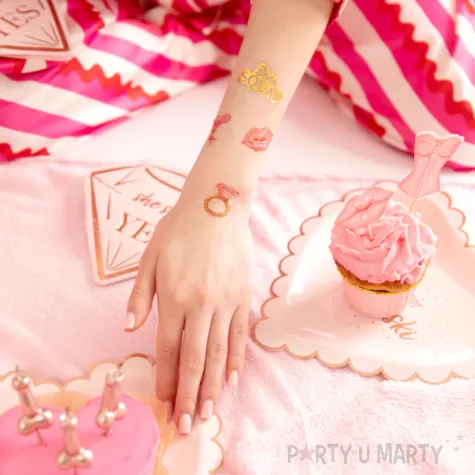 xx tatuaze zmywalne bride to be 19 szt zestaw