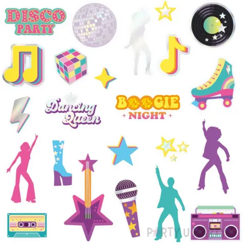 xx tatuaze zmywalne retro disco 23szt zestaw