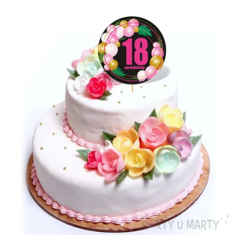 xx topper pap 18 urodziny roz baloniki