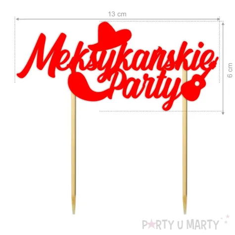 xx topper pap meksykanskie party czerwony