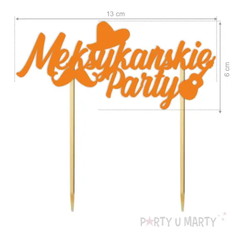 xx topper pap meksykanskie party pomarancz