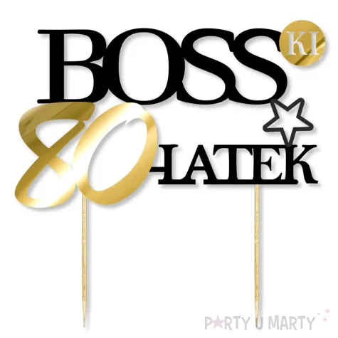 xx topper papierowy bosski 80 latek