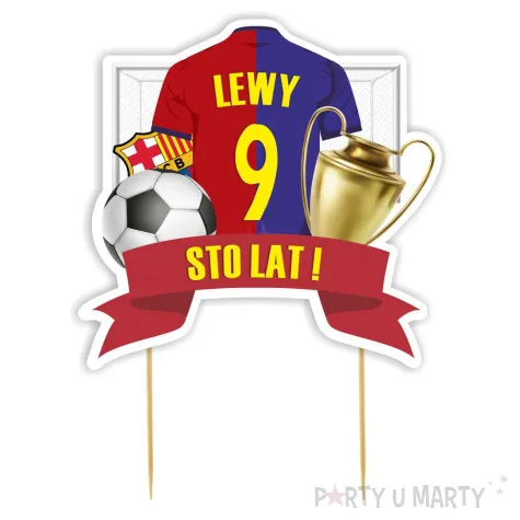 xx topper papierowy fcb lewy 9 sto lat