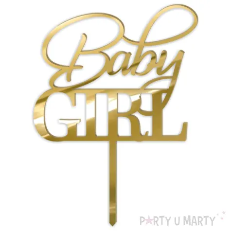 xx topper pl baby girl zlote lustro