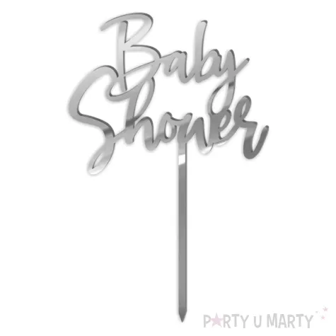 xx topper pl baby shower srebrne lustro