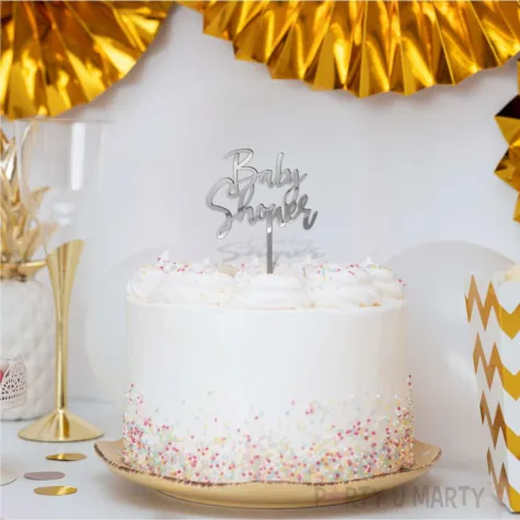 xx topper pl baby shower srebrne lustro