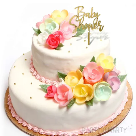 xx topper pl baby shower zlote lustro