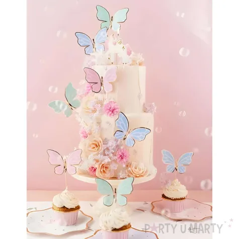xx toppery na tort motylki 9 x 6 5 cm mix 1 op 9 szt