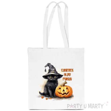 xx torba eko halloween kot cukierek albo psikus