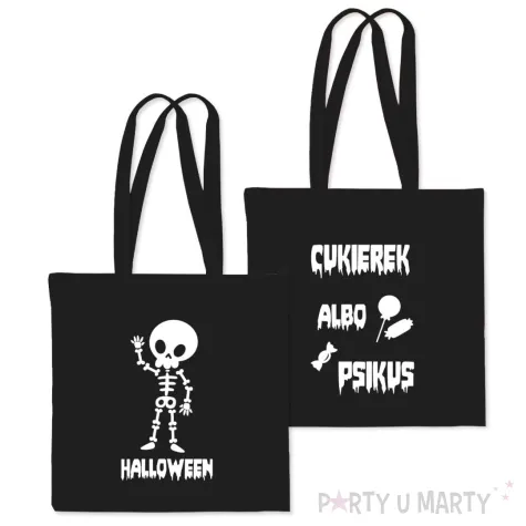 xx torba halloween szkielet czarna