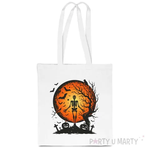 xx torba halloween szkielet na cmentarzu