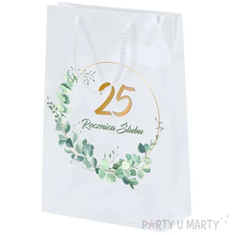 xx torebka biala 25 rocznica slubu srednia
