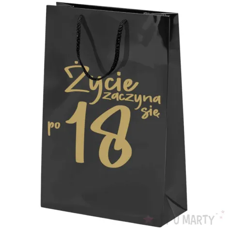 xx torebka czarna zycie zaczyna sie po 18 duza