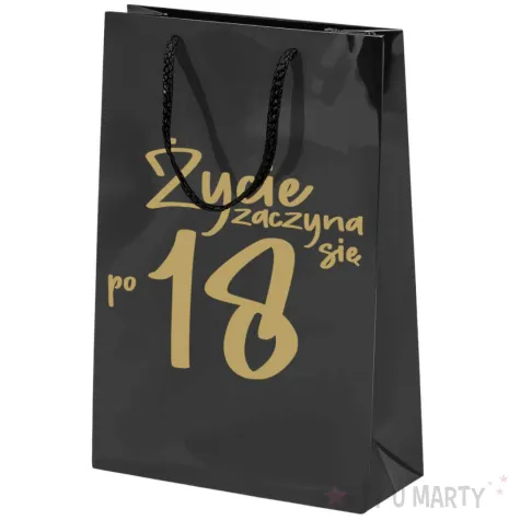 xx torebka czarna zycie zaczyna sie po 18 srednia