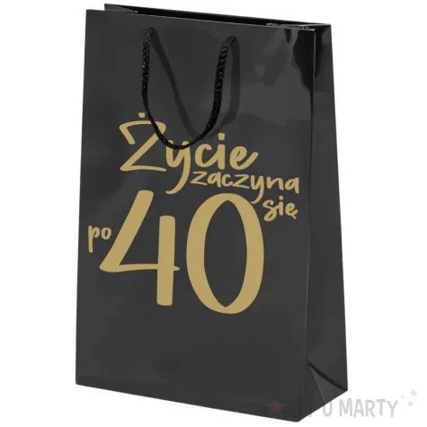 xx torebka czarna zycie zaczyna sie po 40 duza