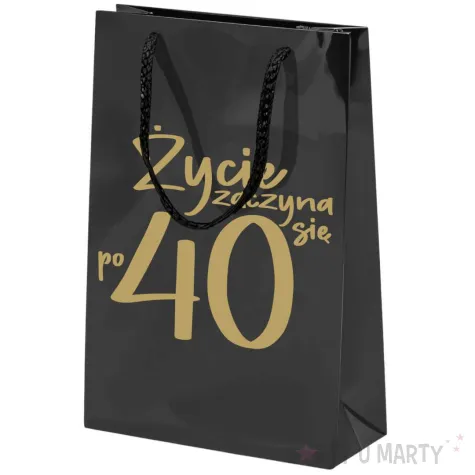 xx torebka czarna zycie zaczyna sie po 40 mala