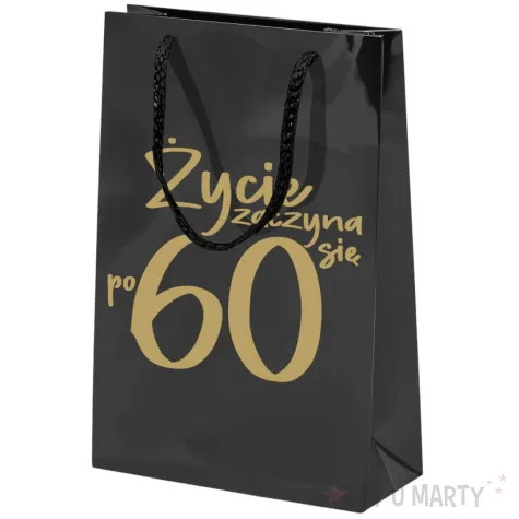 xx torebka czarna zycie zaczyna sie po 60 mala