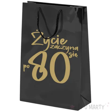 xx torebka czarna zycie zaczyna sie po 80 duza