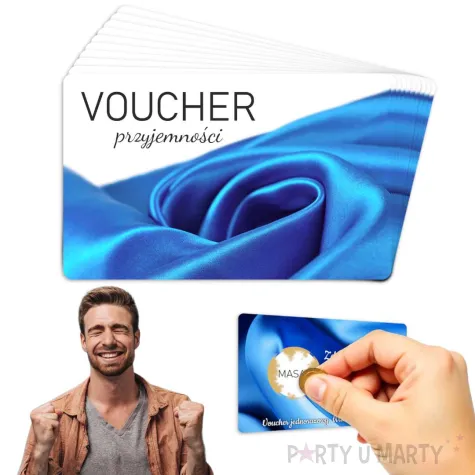 xx voucher on soft niebieski