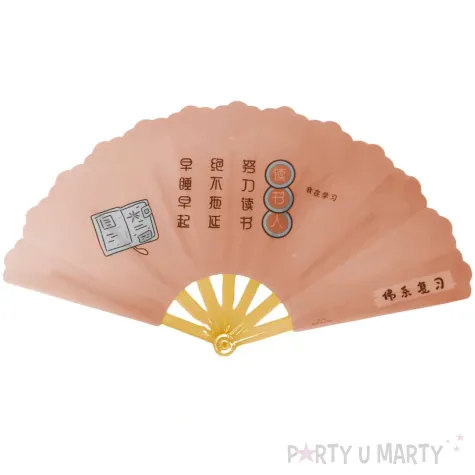 xx wachlarz brzoskwiniowy plastikowy