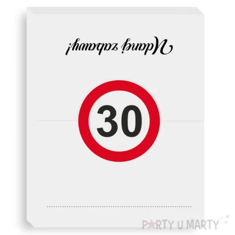 xx winietki 30 urodziny traffic birthday