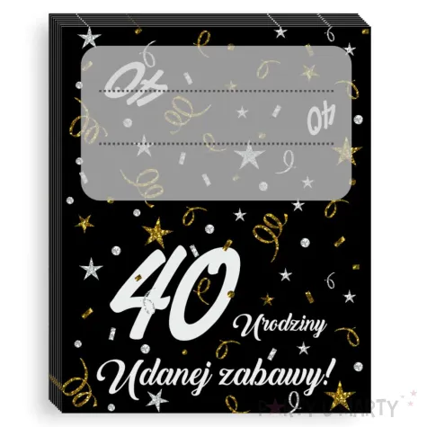 xx winietki 40 urodziny glamour birthday