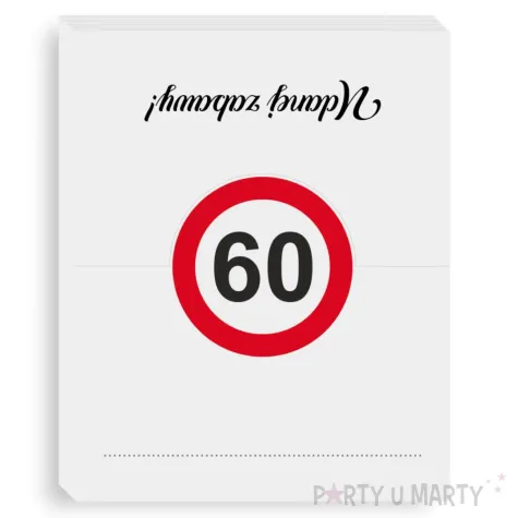 xx winietki 60 urodziny traffic birthday